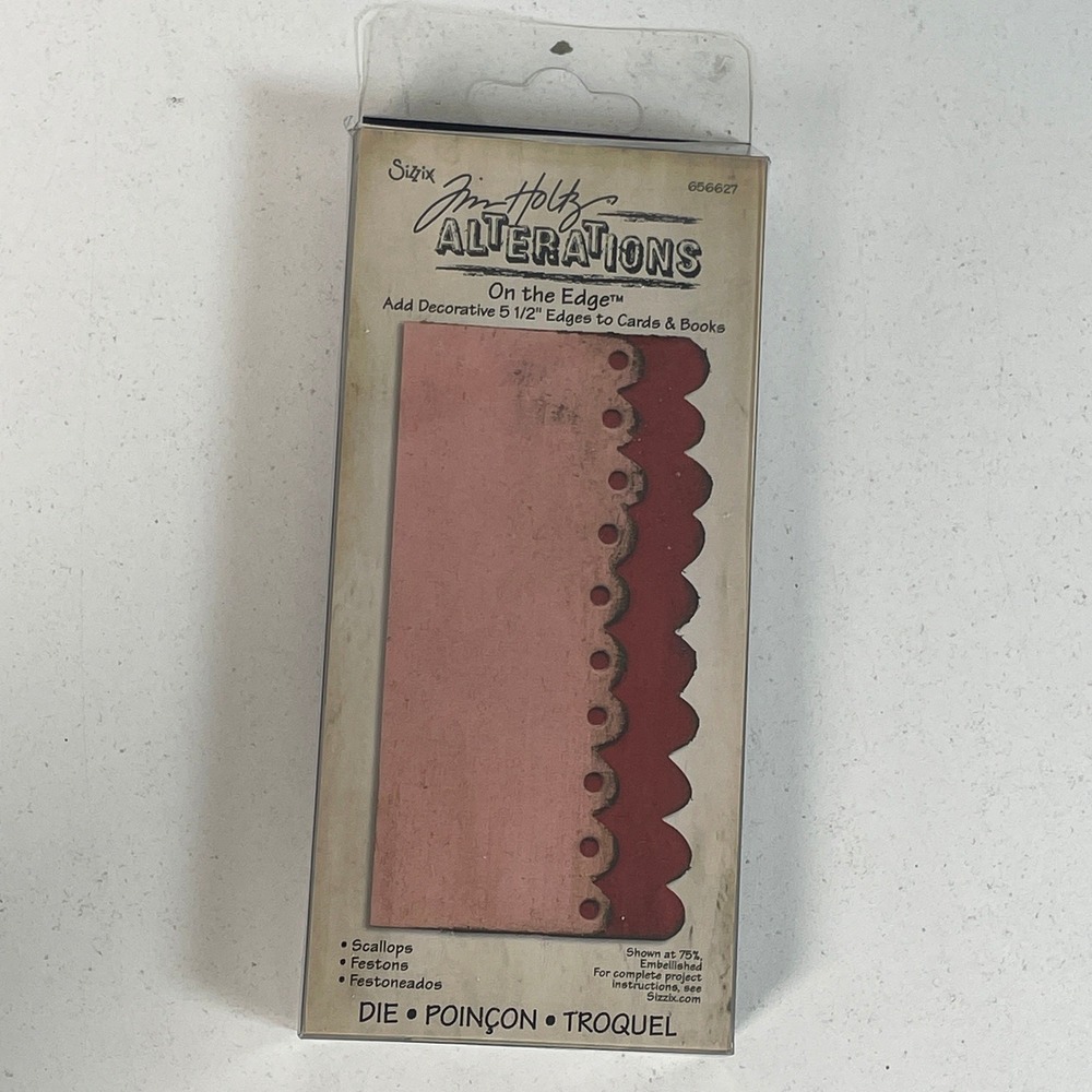 Sizzix Tim Holtz Alterations On the Edge Scallops Die 656627 Scalloped Border